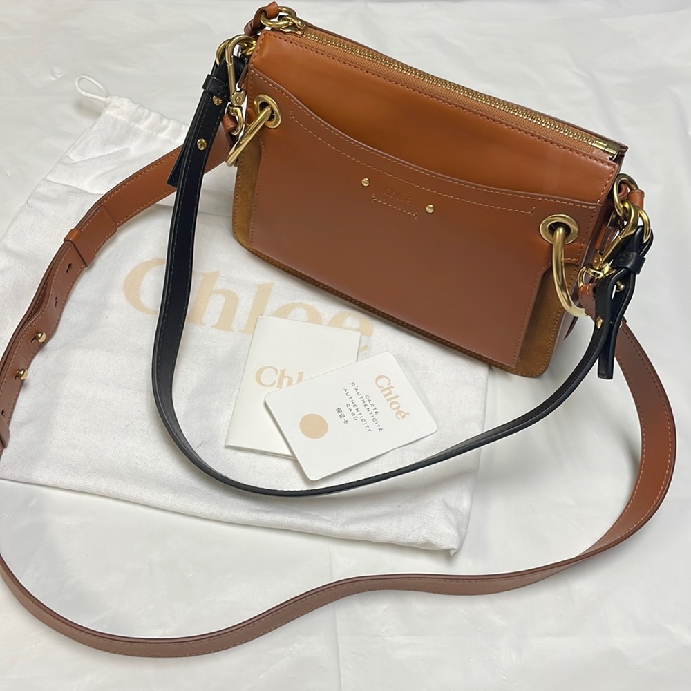 Chloe Small Roy Gusset Grained Leather Bag